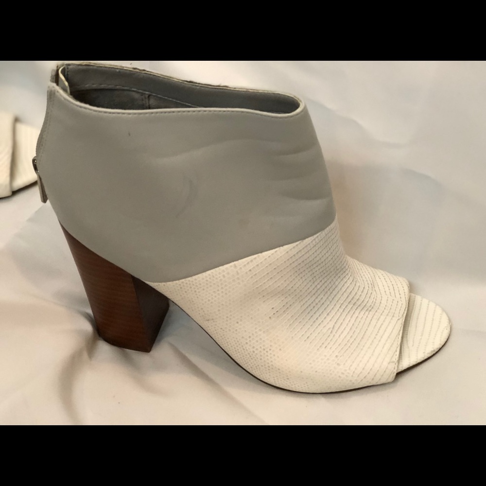 Gray and White Ankle Boots Sam Edelman